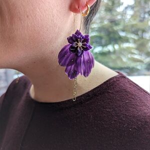 Royal Petal Hoop Earrings